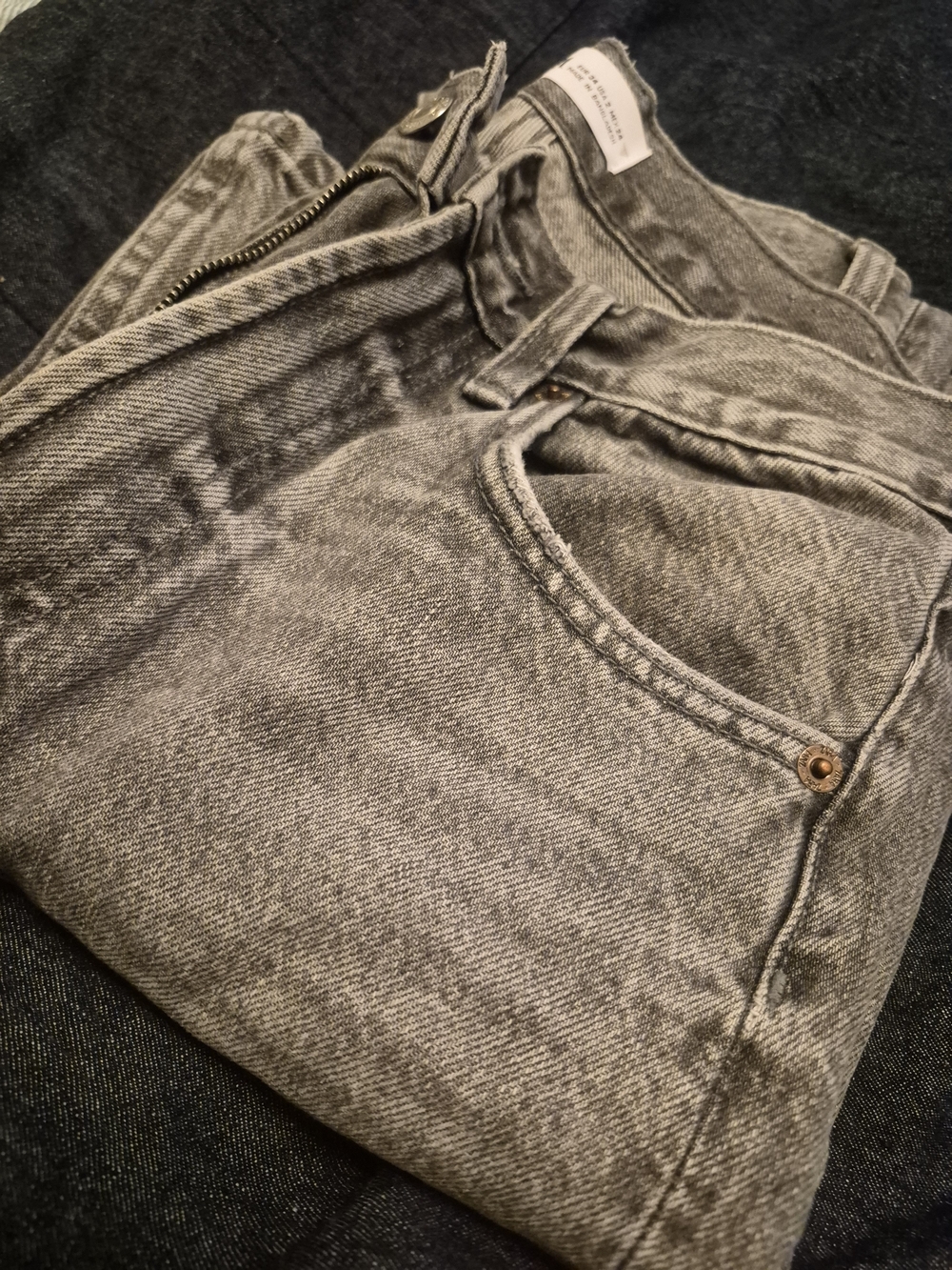 Zara Light Gray Washed Jeans